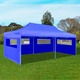 Zložljiv pop-up vrtni šotor 3x6 m moder