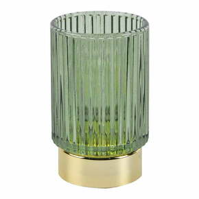 Zelena LED steklena namizna svetilka PT LIVING Ribbed