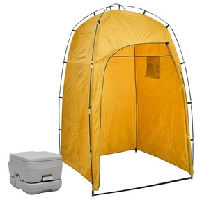 VidaXL Prenosno stranišče za kamping s šotorom 10+10 L
