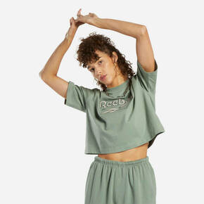 Bombažna kratka majica Reebok Classic zelena barva - zelena. Kratka majica iz kolekcije Reebok Classic. Model izdelan iz pletenine s potiskom.