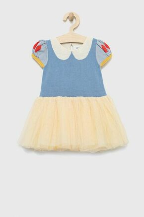 Otroška obleka GAP - pisana. Otroška Obleka iz kolekcije GAP. Nabran model izdelan iz kombinacija dveh različnih materialov.