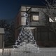 vidaXL Novoletna jelka s kovinskim stebrom 500 LED lučk hladno bela 3m