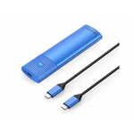 Orico PWM2-G2 zunanje ohišje za M.2 NVMe SSD v USB-C 3.2 Gen2, aluminij, modra (PWM2-G2-BL-EP)
