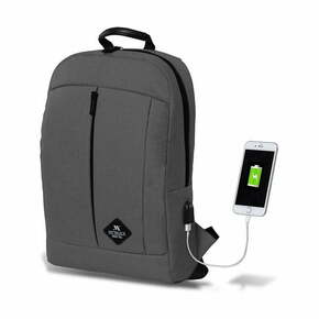 Siv nahrbtnik z USB priključkom My Valice GALAXY Smart Bag