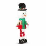 Family Christmas 58759B Božična tekstilna figura snežaka s teleskopskimi nogami