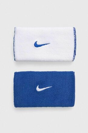 Trak za zapestje Nike 2-pack - modra. Trakovi za zapestje iz kolekcije Nike. Model izdelan iz tkanine s tehnologijo za odvajanje vlage.