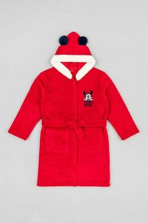 Otroški kopalni plašč zippy rdeča barva - rdeča. Otroške kopalni plašč iz kolekcije zippy. Model izdelan iz mehkega materiala.
