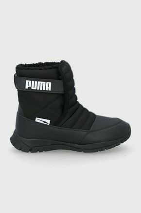 Otroški zimski škornji Puma Puma Nieve Boot WTR AC PS črna barva - črna. Zimski čevlji iz kolekcije Puma. Podloženi model