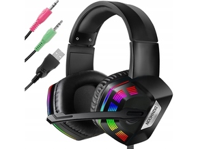 MALATEC lED RGB igralne slušalke 5.1 z mikrofonom USB AUX 00019059