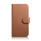 iCARER wallet case 2v1 etui iphone 14 usnjen ovitek z zavihkom anti-rfid rjav (wmi14220725-bn)