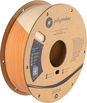 Polymaker PolyLite PLA UV Color Change Natural/Orange - 1