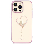 slomart kingxbar želja serije iphone 14 plus primer okrašen s kristali roza