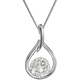 Evolution Group Brezčasna srebrna ogrlica s Swarovski 32075.1 (verižica, obesek) srebro 925/1000