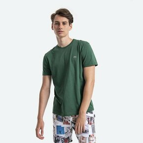Lacoste bombažna majica - zelena. T-shirt iz zbirke Lacoste. Model narejen iz rahlo elastična tkanina.