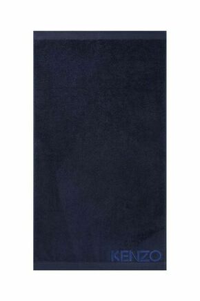 Velika bombažna brisača Kenzo Iconic Navy 92x150 cm - mornarsko modra. Velika bombažna brisača iz kolekcije Kenzo. Model izdelan iz tekstilnega materiala.