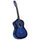 shumee Klasična kitara za začetnike modra 4/4 39" lipov les