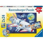 Ravensburger Puzzle Potovanje skozi vesolje 2x24 kosov