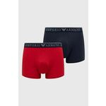 Boksarice Emporio Armani Underwear 2-pack moški, rdeča barva - rdeča. Boksarice iz kolekcije Emporio Armani Underwear. Model izdelan iz elastične pletenine. V kompletu sta dva para.