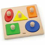 Viga Toys Viga sestavljanka lesenih oblik z žebljički - 50663 -
