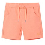 vidaXL Otroške kratke hlače z vrvico neon oranžna 140