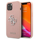 Guess GUHCP13SSA4GSPI iPhone 13 mini 5,4" roza trdi ovitek Saffiano 4G Metal Logo