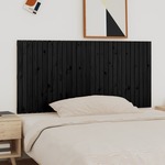 vidaXL Stensko posteljno vzglavje črno 185x3x90 cm trdna borovina