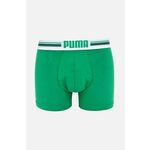 Puma boksarice Puma Placed logo boxer 2p green (2-pack) - zelena. Boksarice iz kolekcije Puma. Model izdelan iz gladke, bombažne. V kompletu sta dva para.