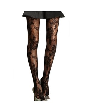 Seamless Floral Fishnet Tights 17256