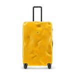 Kovček Crash Baggage STRIPE Large Size rumena barva - rumena. Kovček iz kolekcije Crash Baggage. Model izdelan iz plastike.