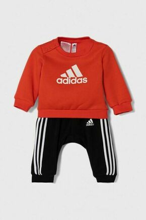 Trenirka za dojenčka adidas rdeča barva - rdeča. Komplet trenirke za dojenčka iz kolekcije adidas. Model izdelan iz udobne pletenine.