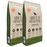 vidaXL Suha hrana za pse Adult Sensitive Lamb &amp; Rice 2 kosa 30 kg