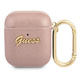 Guess GUA2SASMP AirPods ovitek roza/pink Saffiano Script Metal Collection