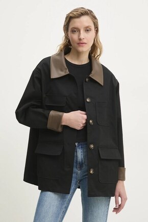Jakna Answear.LAB - črna. Jakna iz kolekcije Answear.LAB. Nepodložen model