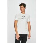 Armani Exchange t-shirt 8NZTCJ.Z8H4Z - bela. T-shirt iz kolekcije Armani Exchange. Model izdelan iz pletenine s potiskom.
