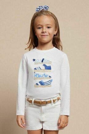 Otroška bombažna majica z dolgimi rokavi Mayoral - modra. Otroške Majica z dolgimi rokavi iz kolekcije Mayoral. Model izdelan iz tanke