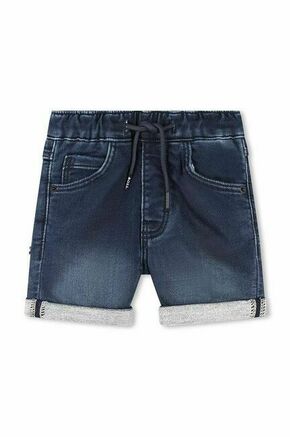 Jeans kratke hlače za dojenčke BOSS - modra. Kratke hlače za dojenčka iz kolekcije BOSS. Model izdelan iz jeansa.