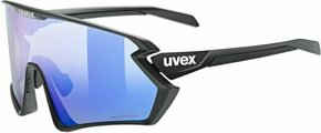 UVEX Sportstyle 231 2.0 P Black Matt Polavision Mirror Blue Kolesarska očala