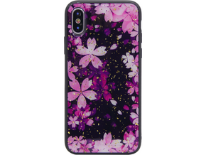 Chameleon Apple iPhone X/XS - Gumiran ovitek (TPUP) - Pink Flowers