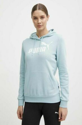 Puma pulover - modra. Pulover s kapuco iz kolekcije Puma. Model izdelan iz tanke