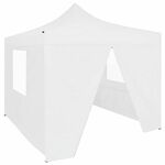 Greatstore Profesionalen zložljiv vrtni šotor s 4 stranicami 2x2 m bel