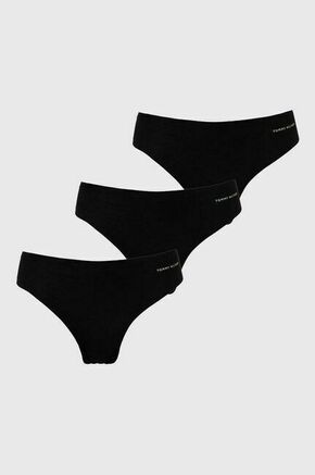 Spodnjice Tommy Hilfiger 3-pack črna barva - črna. Spodnjice iz kolekcije Tommy Hilfiger. Model izdelan iz elastične pletenine. V kompletu so trije kosi.