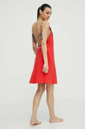 Obleka za na plažo Karl Lagerfeld rdeča barva - rdeča. Krilo za na plažo iz kolekcije Karl Lagerfeld. Model izdelan iz elastične pletenine.