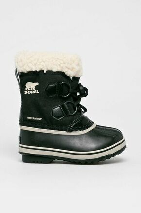 Sorel otroške snežke Childrens Yoot Pac - črna. Zimski čevlji iz kolekcije Sorel. Podloženi model izdelan iz kombinacije tekstilnega in sintetičnega materiala.