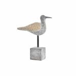 NEW Okrasna Figura DKD Home Decor Siva Naraven Ptice Sredozemsko 23 x 9 x 26,7 cm