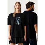 Rains kratka majica bombažna Classic T-shirt Cubes črna 41550.01