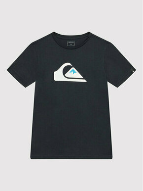 Otroški bombažen t-shirt Quiksilver črna barva - mornarsko modra. Otroški T-shirt iz kolekcije Quiksilver. Model izdelan iz tanke
