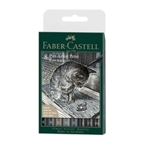 Faber-Castell Pitt Artist Pen Black&amp;Grey set 8 različnih konic