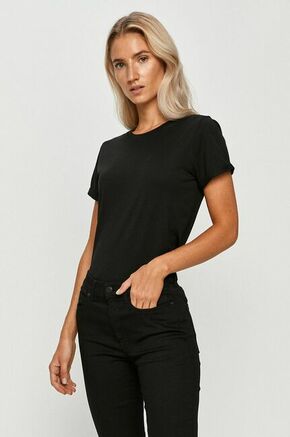 HUGO t-shirt - črna. T-shirt iz kolekcije HUGO. Model izdelan iz rahlo elastične pletenine.