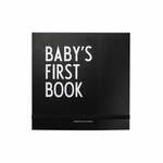 Črna spominska knjiga Design Letters Baby's First Book