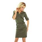 Numoco Ženska obleka 161-2, olivna, XL